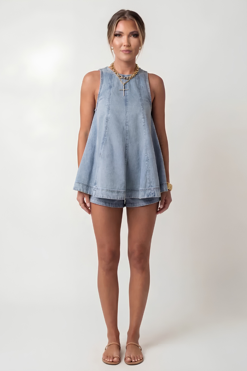 Mira™ | Set Denim Casual Loose