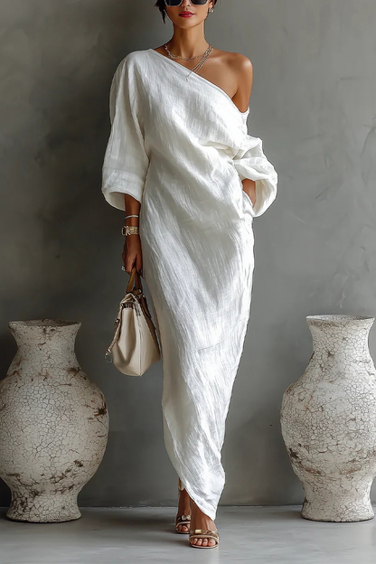 Alva™ | Elegante Abito Maxi a Spalla Unica