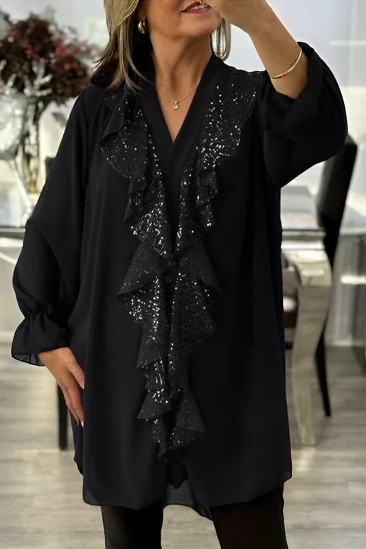Livia™ | Elegante Blusa in Chiffon con Rouches