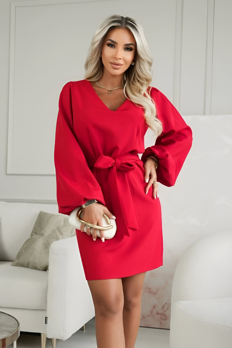 Lira™ | Elegante Abito in Seta con Cintura