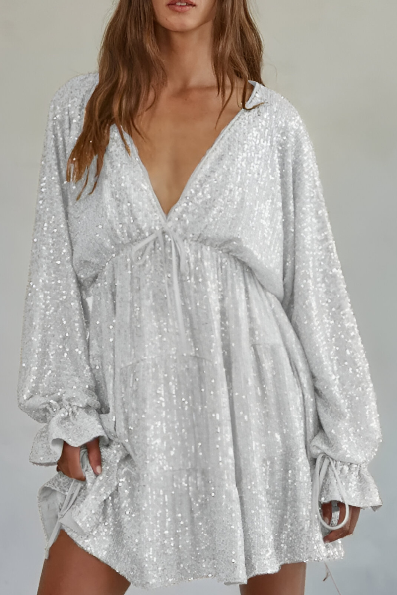 Livya™ | Elegante Abito Plissé con Paillettes