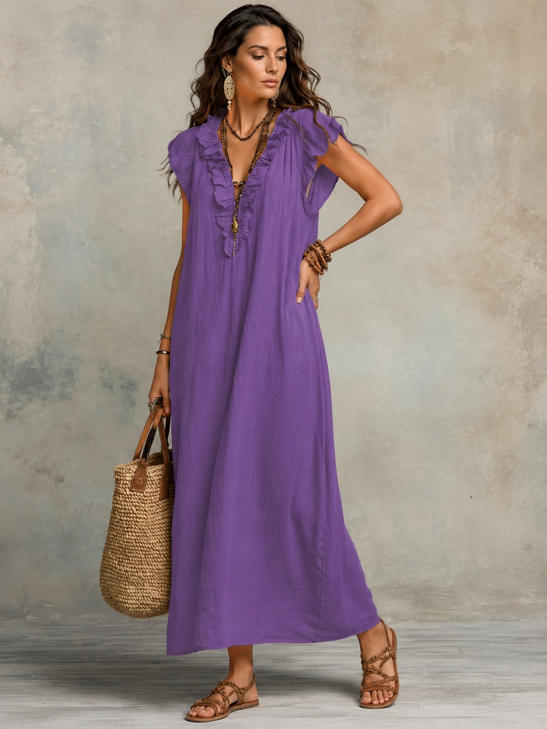 Camélia™ | Maxi Dress Bohemien Camuffante per Pancia