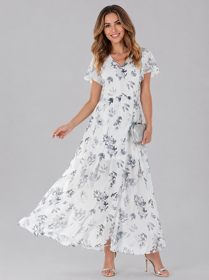 Florine™ | Abito Maxi a Fiori Camuffa Pancia