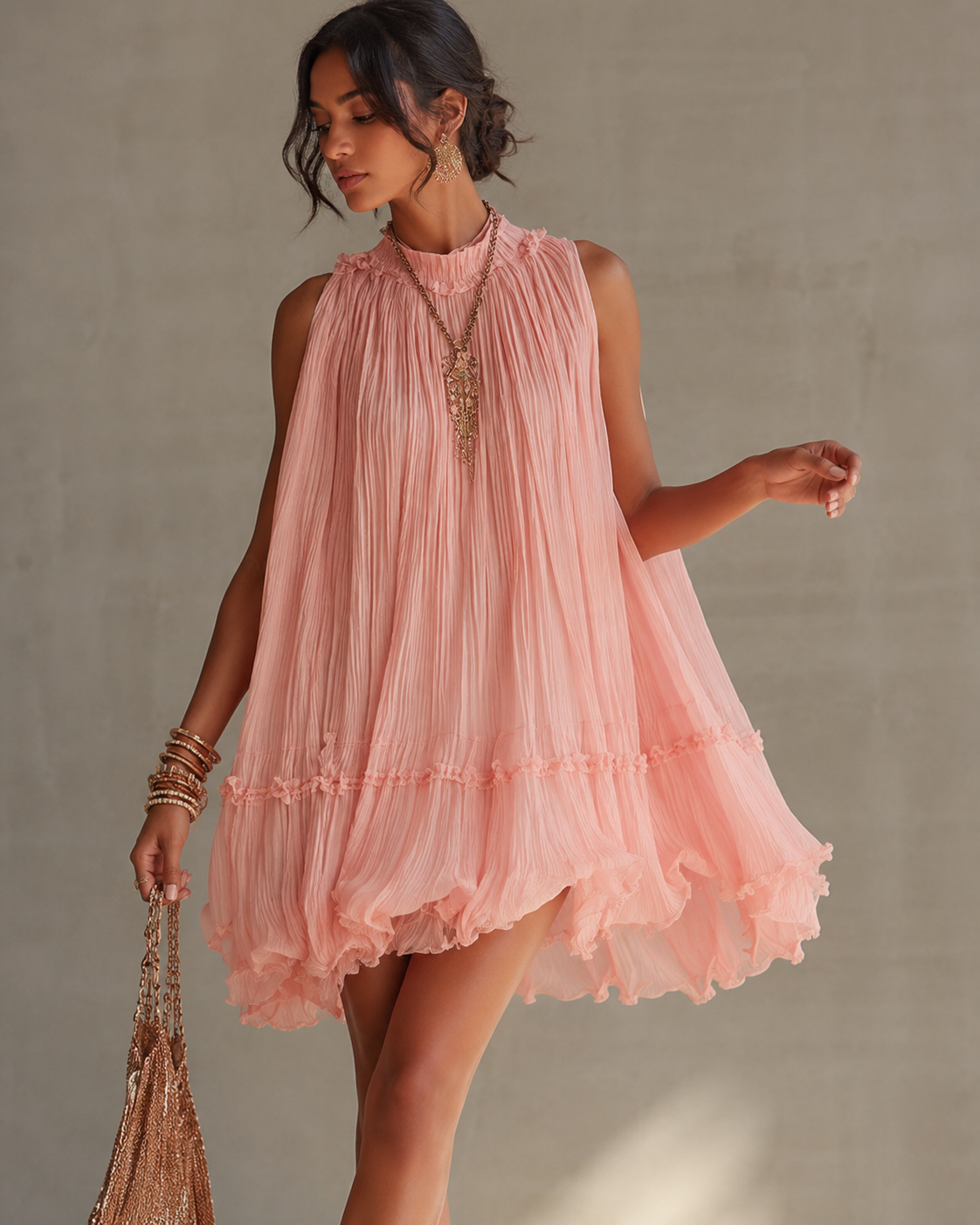 Camilla™ | Abito in Chiffon Leggero e Camuffante per la Pancia
