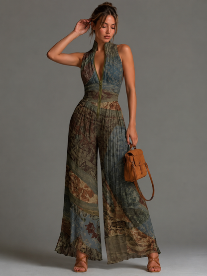 Nicole™ | Elegante Tuta Chiffon con Fiori