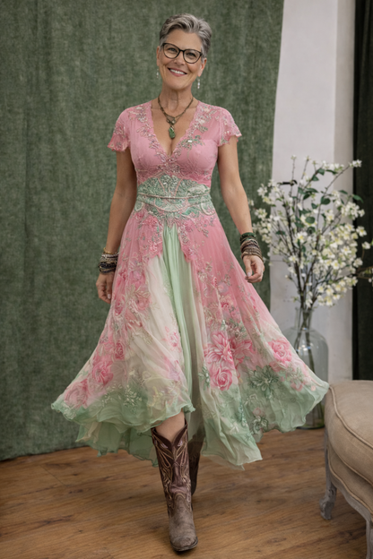Ingrid™ | Vestito boho ispirato al vintage elegante