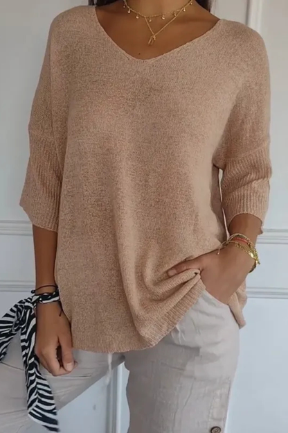 Leni™ | Top Casual Morbido con Scollatura a V