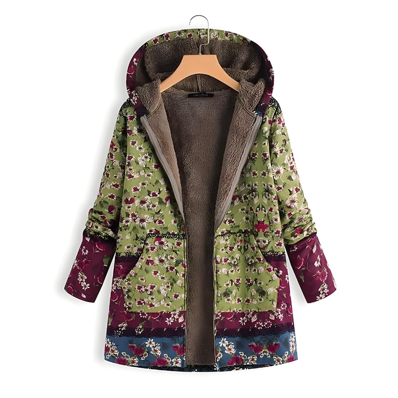 Mira™ | Giacca in Fleece con Fiori Eleganti