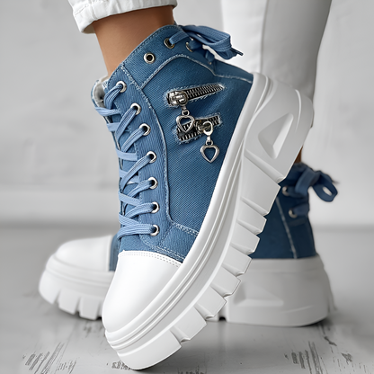 Elin™ | Sneakers Alte Ortopediche in Denim
