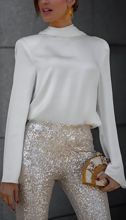 Zari™ | Elegante Pantalone Flare con Paillettes