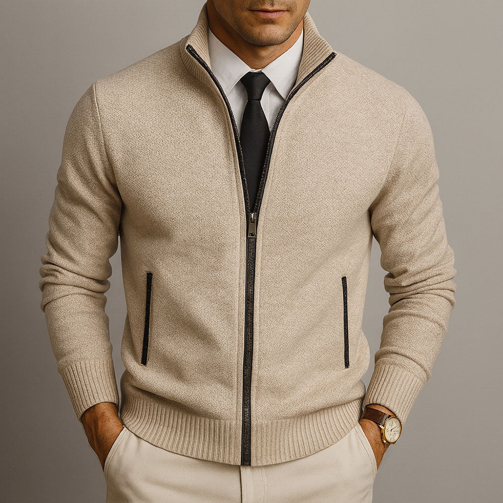 Davi™ | Maglione Zip Moderno Texture