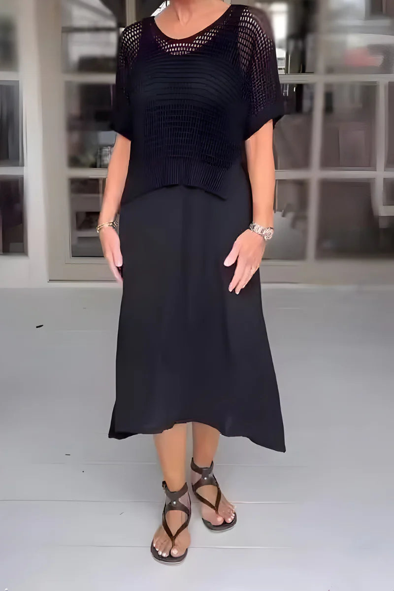 Lieke | Abito estivo con top lavorato a maglia