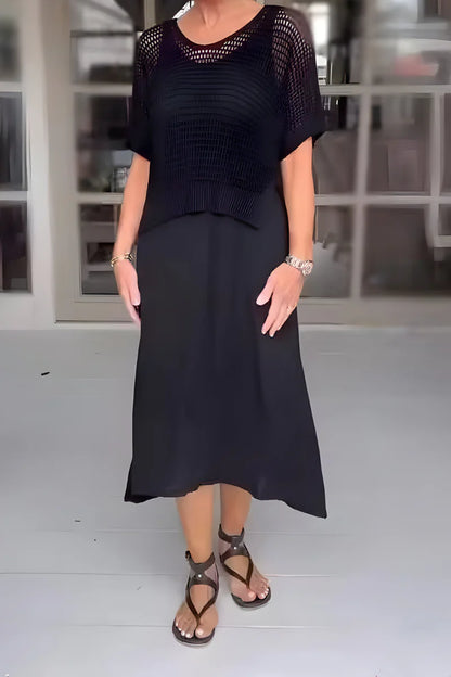 Lieke | Abito estivo con top lavorato a maglia