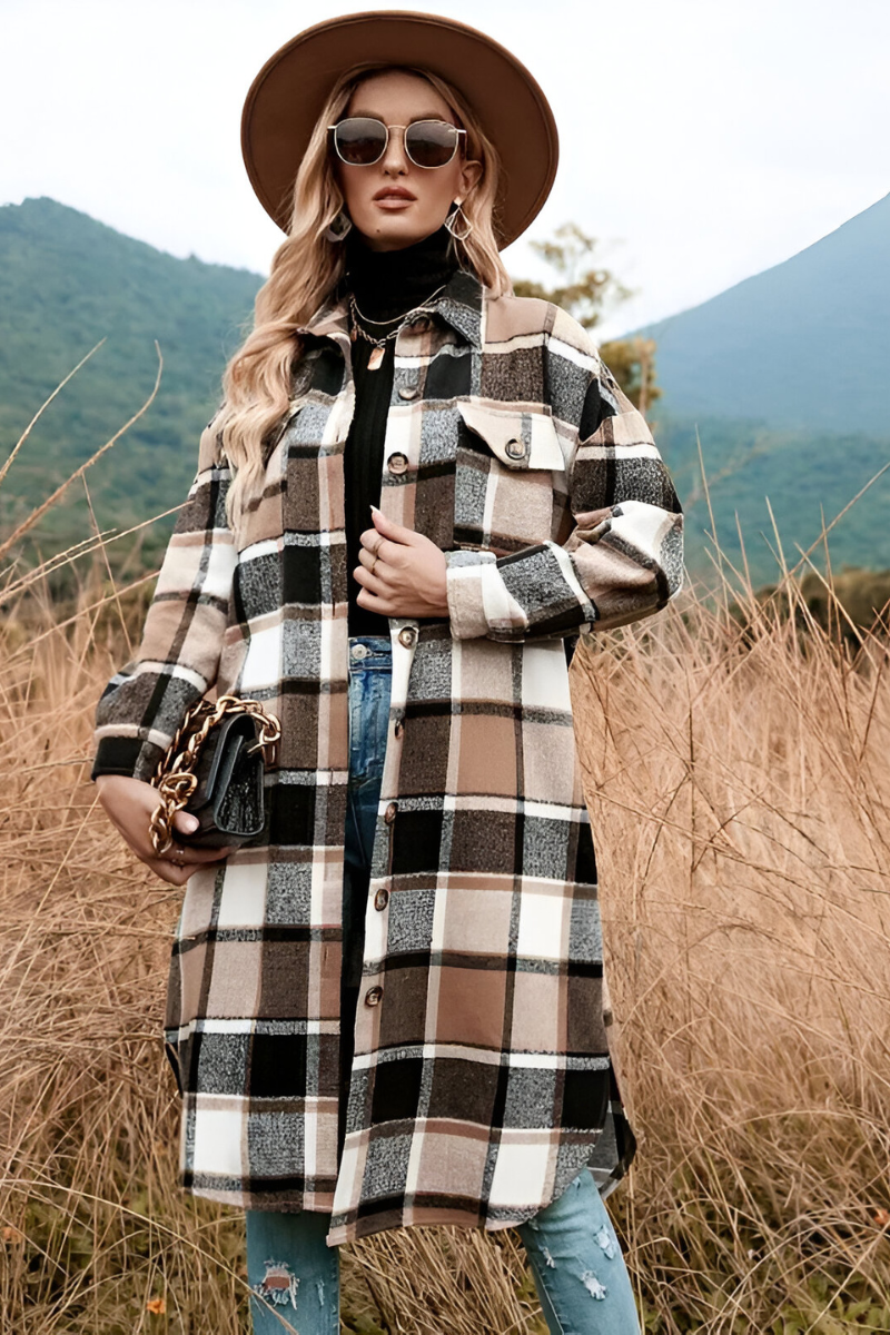 Liva™ | Giacca Autunnale Calda a Righe