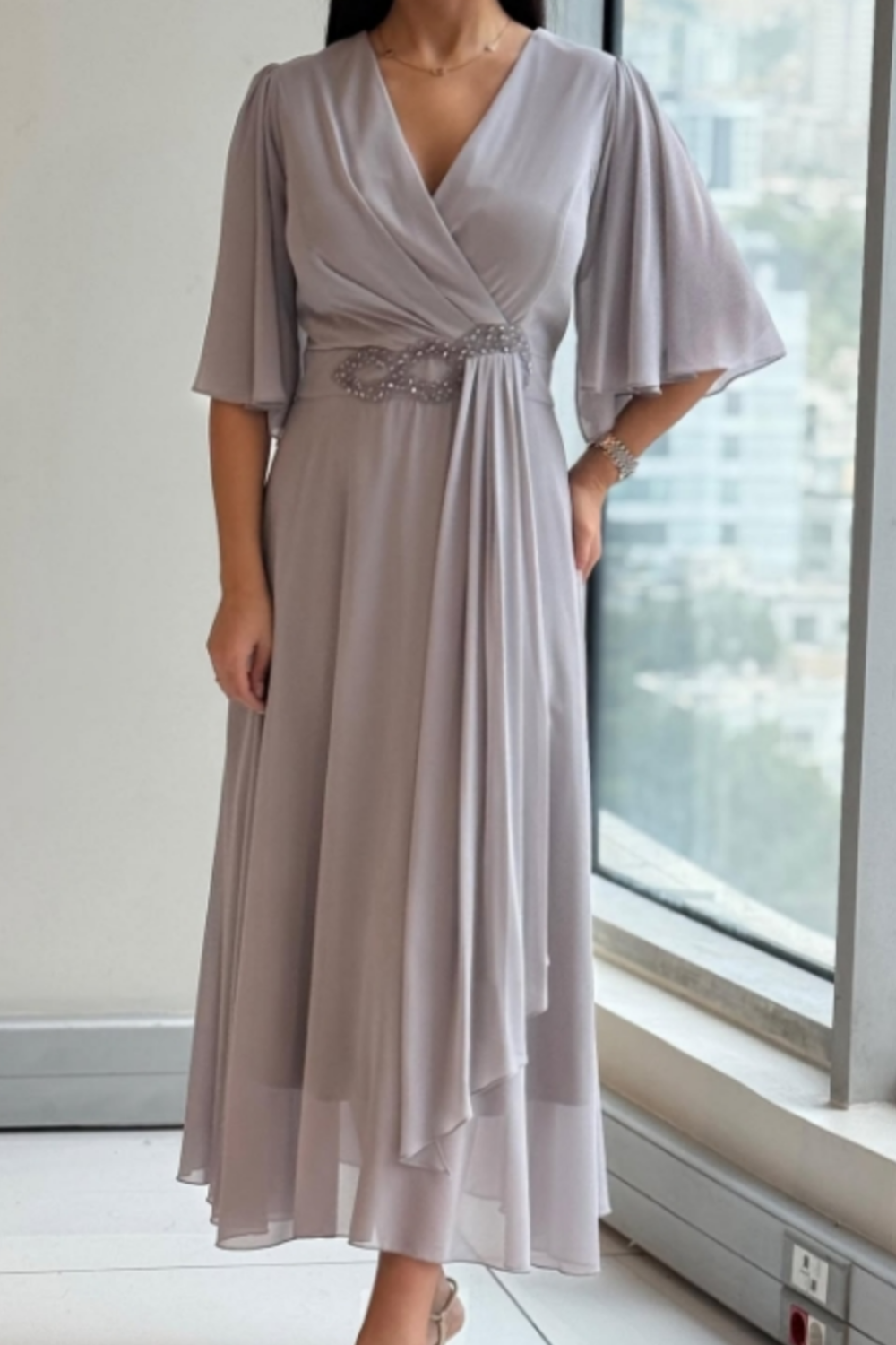 Elma™ | Elegante Abito Midi Fluttuante