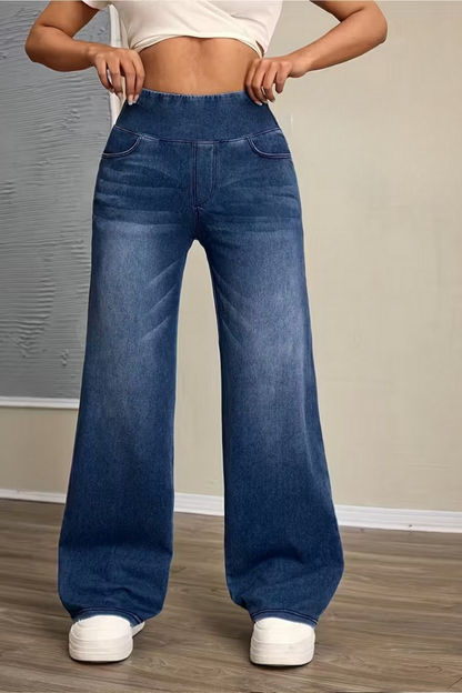 Novi™ | Pantaloni Ampi a Vita Alta