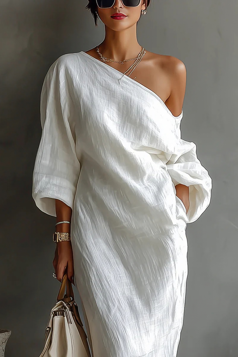 Alva™ | Elegante Abito Maxi a Spalla Unica