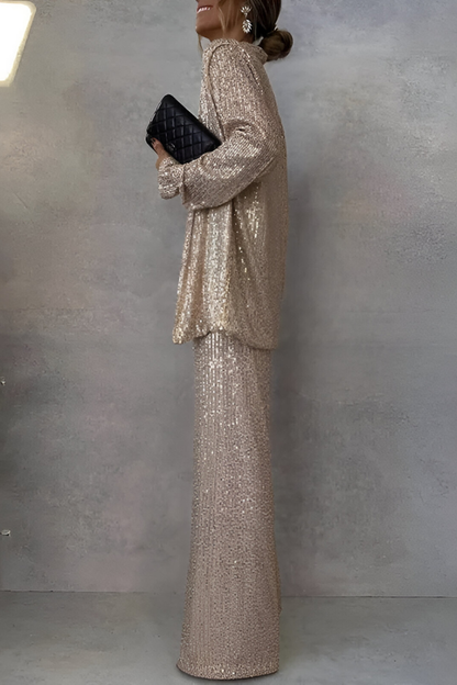 Zami™ | Elegante Set Due Pezzi con Paillettes