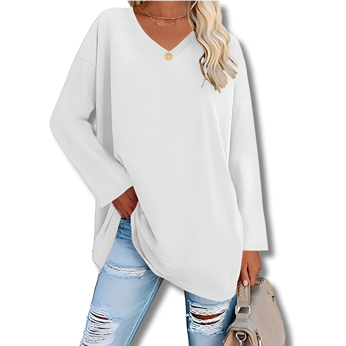 Letizia™ | Maglione a maniche lunghe con scollo a V