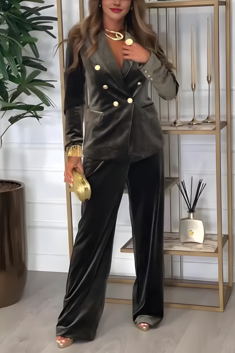 Nira™ | Elegante Completo in Velluto a Due Pezzi