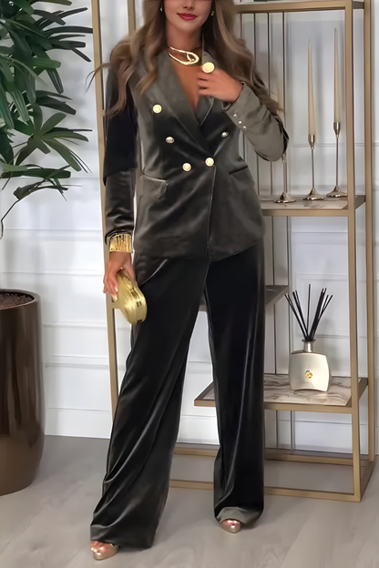 Nira™ | Elegante Completo in Velluto a Due Pezzi