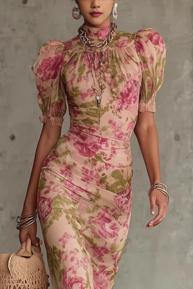 Vina™ | Elegante Maxi Abito a Fiori