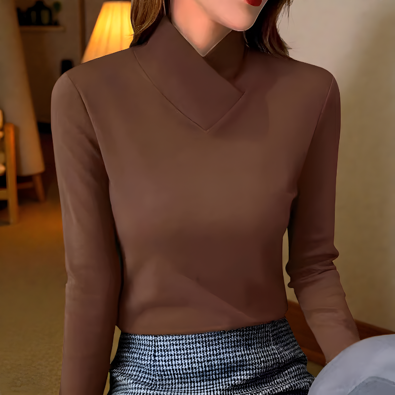Mira™ | Elegante Top Minimal a Maniche Lunghe