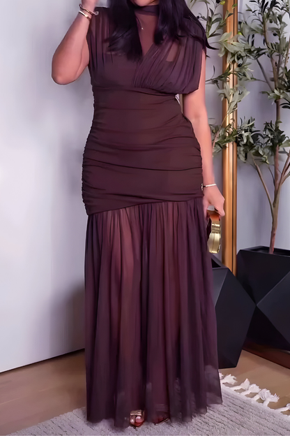 Amaya™ | Elegante abito maxi plissettato