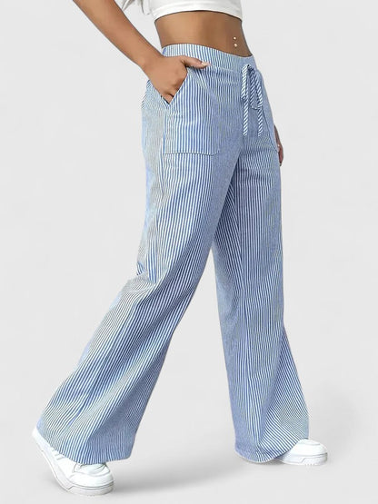 Dominique | Pantaloni ampi e confortevoli con dettagli eleganti.