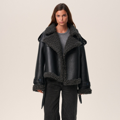 Aris™ | Giacca Sherpa con Cintura Chic