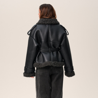 Aris™ | Giacca Sherpa con Cintura Chic