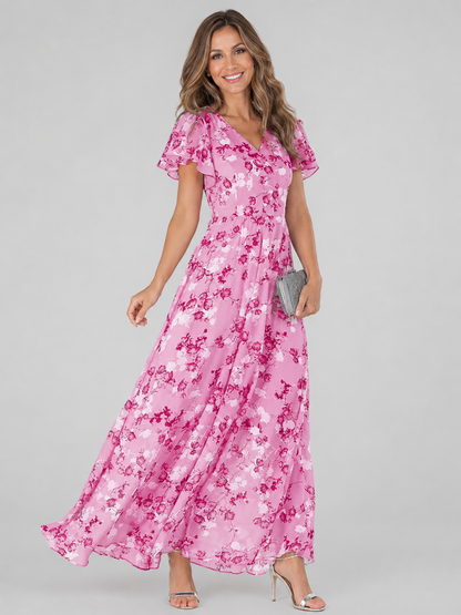 Florine™ | Abito Maxi a Fiori Camuffa Pancia