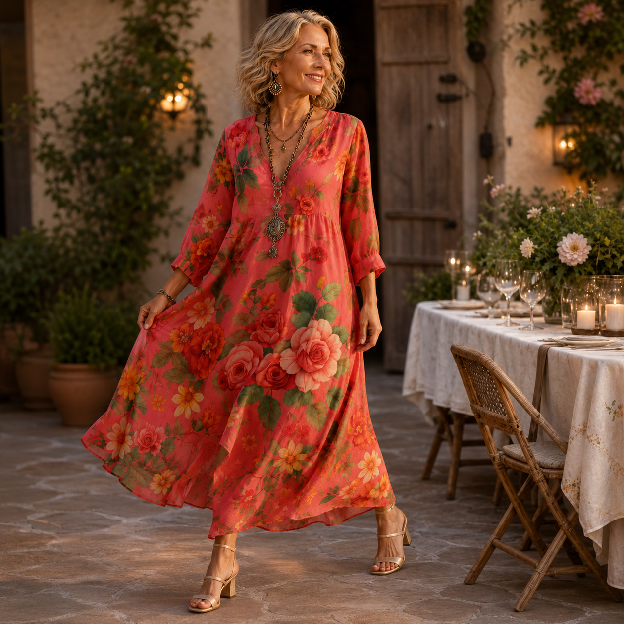 Jolene™ | Elegante Abito a Fiori Camuffa Pancia