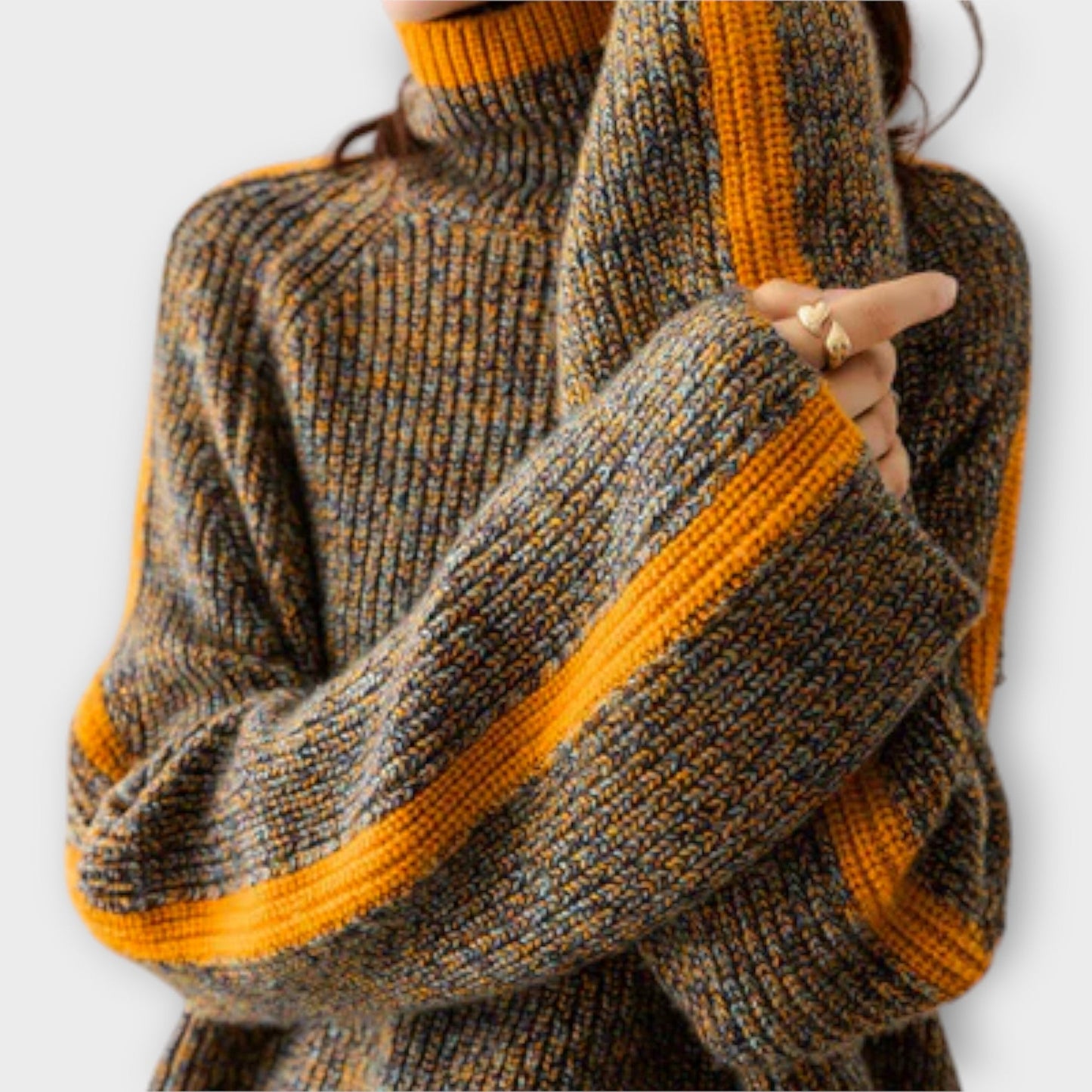 Breseis - Maglione Vintage a Collo Alto