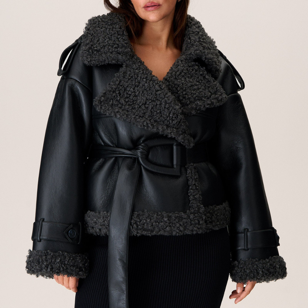 Aris™ | Giacca Sherpa con Cintura Chic