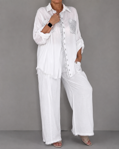 Estelle™ | Elegante Completo Due Pezzi con Glitter