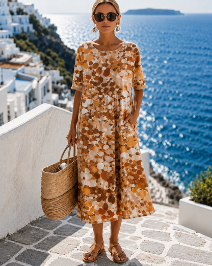 Elena™ | Abito Midi a Fiori Camuffa Pancia