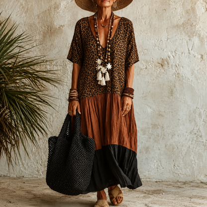 Aveline™ | Abito Maxi Bohemien con Design Coprente per la Pancia