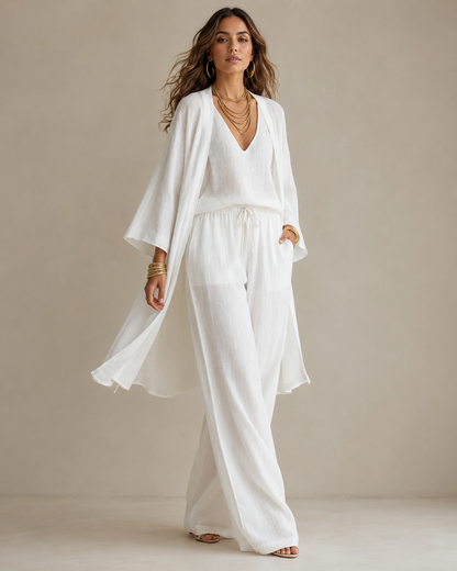 Ysé™ | Set Relaxato a 3 Pezzi con Pantaloni Non Trasparenti