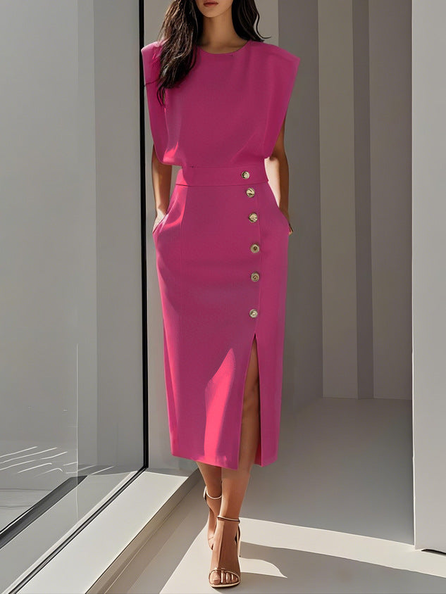 Celina™ | Elegante Abito Midi Senza Maniche