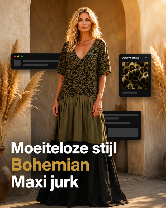Aveline™ | Abito Maxi Bohemien con Design Coprente per la Pancia