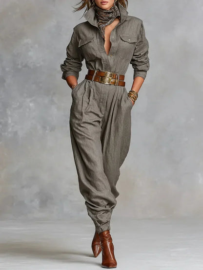 Zuri™ | Elegante Jumpsuit Scollo Vita