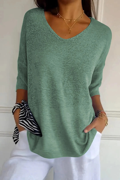 Leni™ | Top Casual Morbido con Scollatura a V