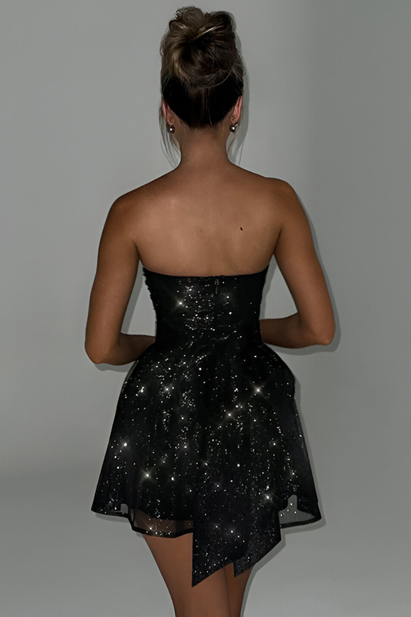 Elara™ | Abito da Cocktail Glitter Senza Spalline