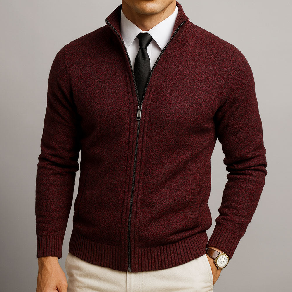 Davi™ | Maglione Zip Moderno Texture