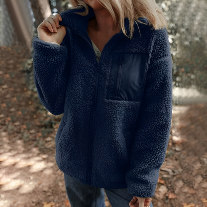 Faye™ | Giacca in Teddy Fleece Calda con Zip