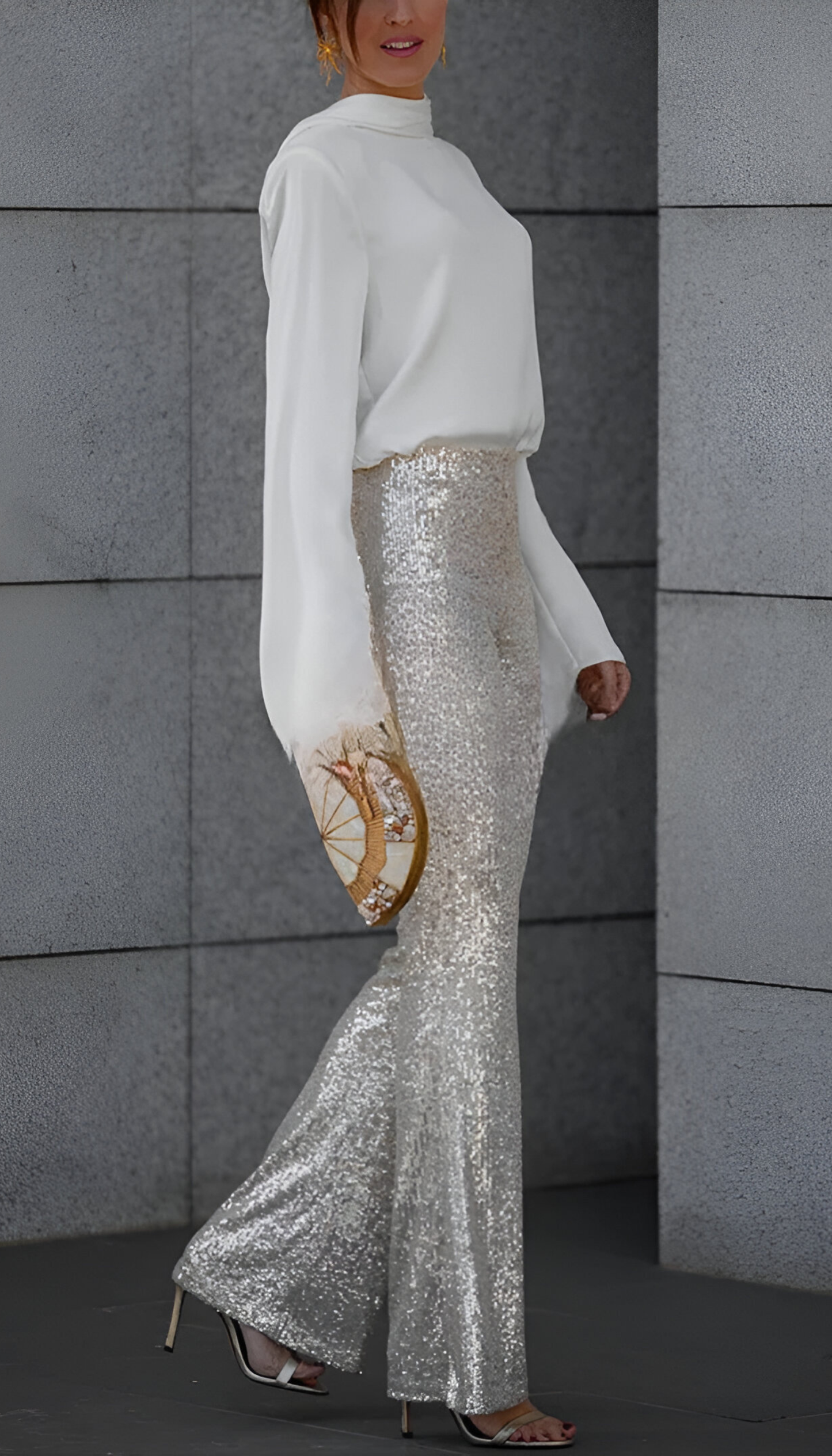 Zari™ | Elegante Pantalone Flare con Paillettes
