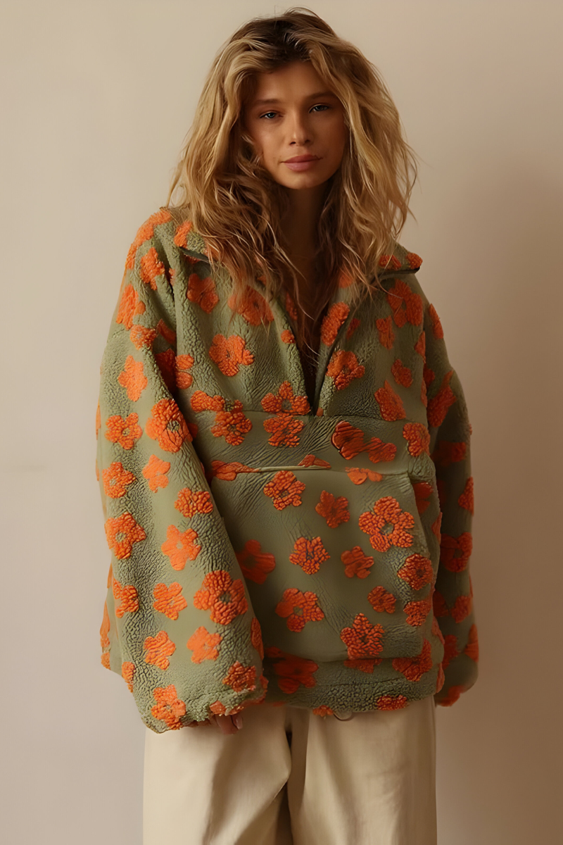 Nami™ | Maglione in pile comodo con stampa floreale