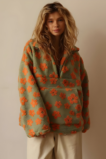 Nami™ | Maglione in pile comodo con stampa floreale