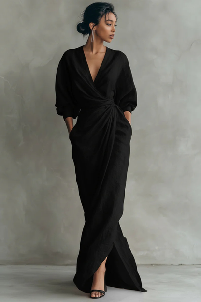 Nina™ | Abito Maxi Avvolgente Elegante